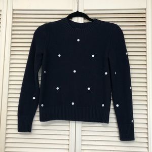 Banana Republic Navy Polka Dot Sweater